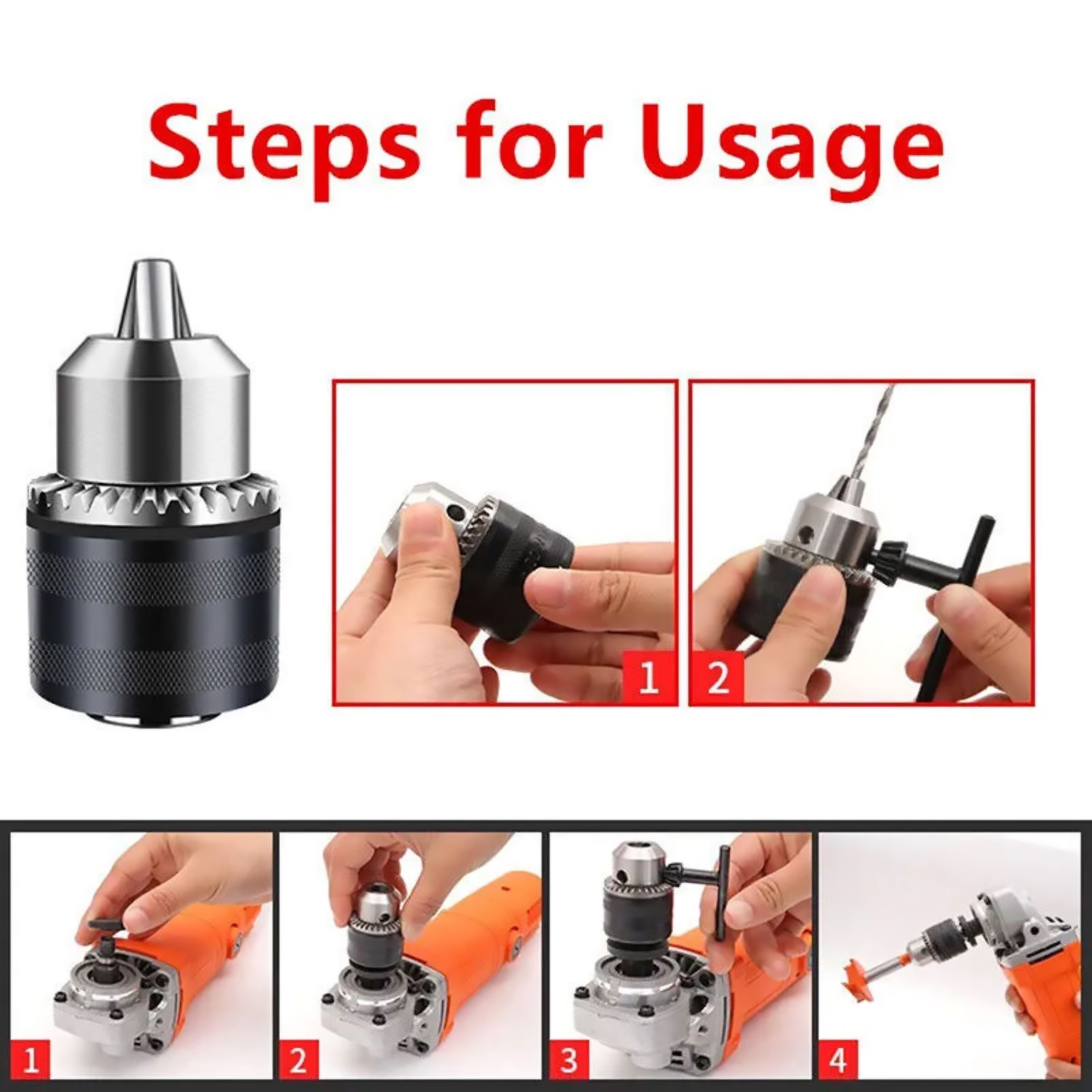New 1.5-10mm M10 Angle Grinder Electric Drill Chuck Head Adapter Accessories