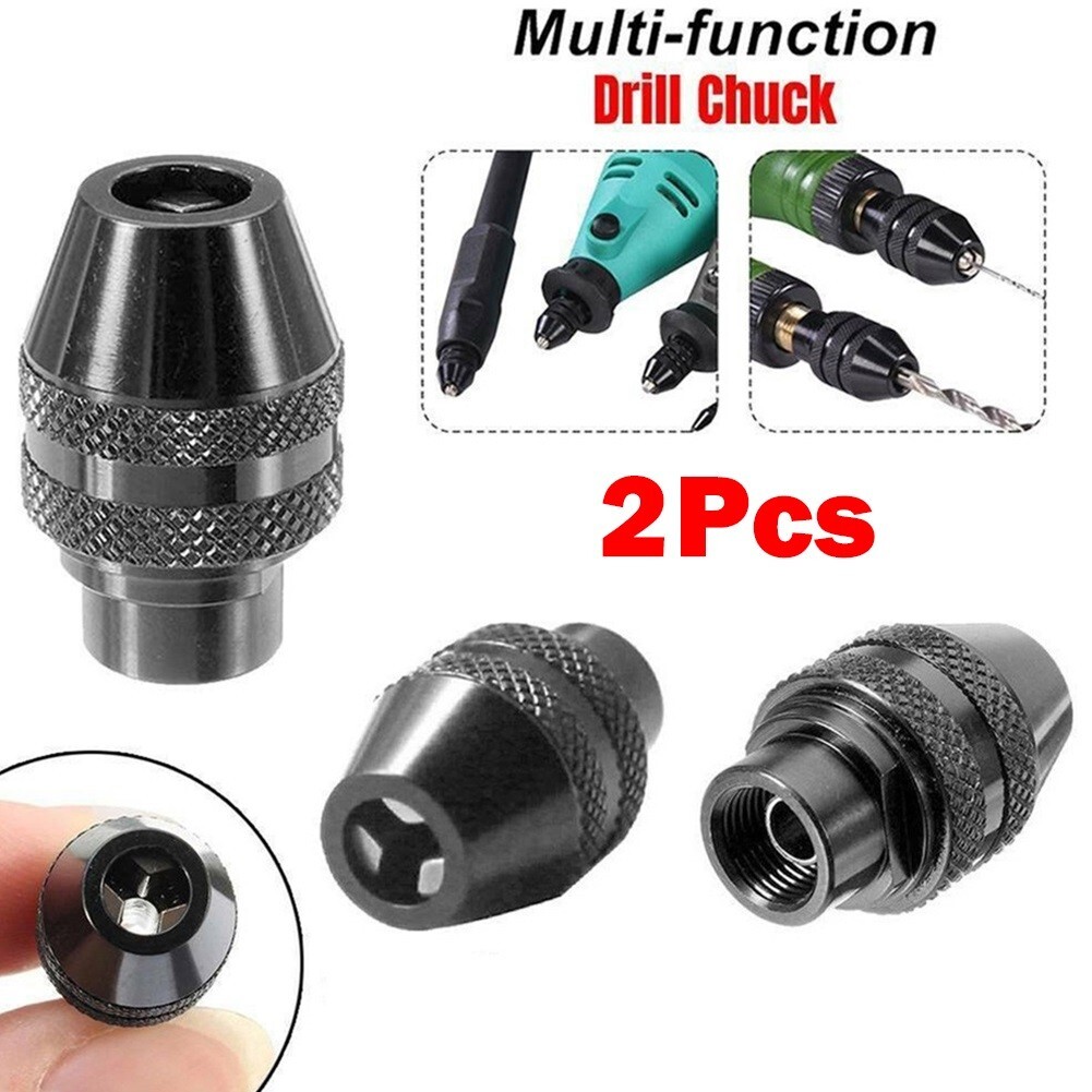 0.8-3.2mm Keyless Drill Chuck Rotary Tool Metal For 3000 4000 7700 8200 Black