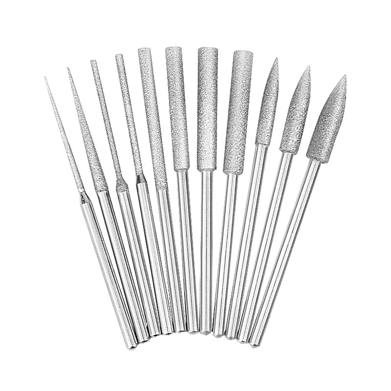 New 11PCS 1/8&Prime; Carbide Steel Diamond Burr Bits Grinder Bit Grinding Rotary Tools