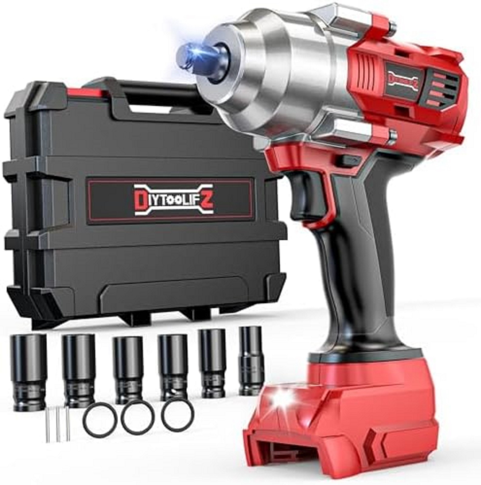 Cordless Impact Wrench 1/2&Prime; Compatible with Milwaukee 18V Battery, 750 Ft-Lbs Hi