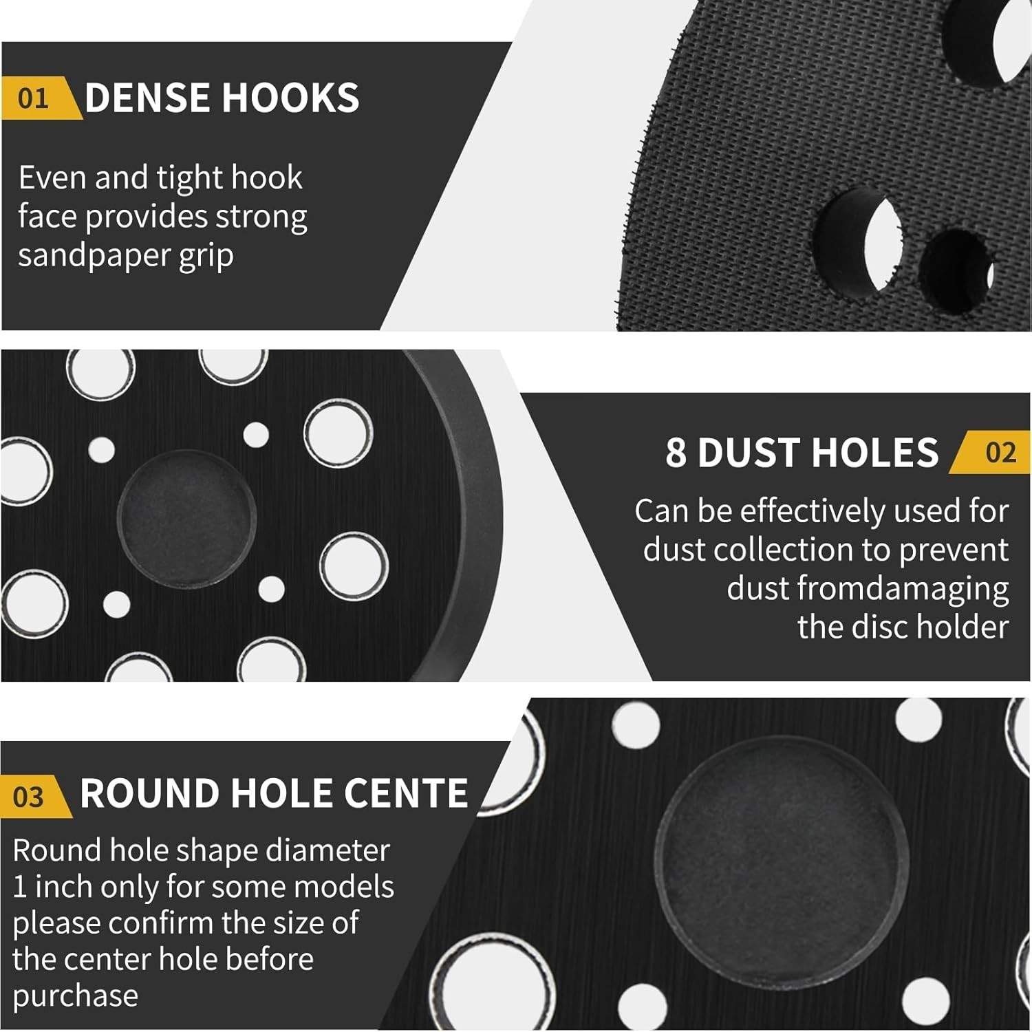 Versatile 5-Inch Hook & Loop Sander Pads Compatible with Ryobi and More