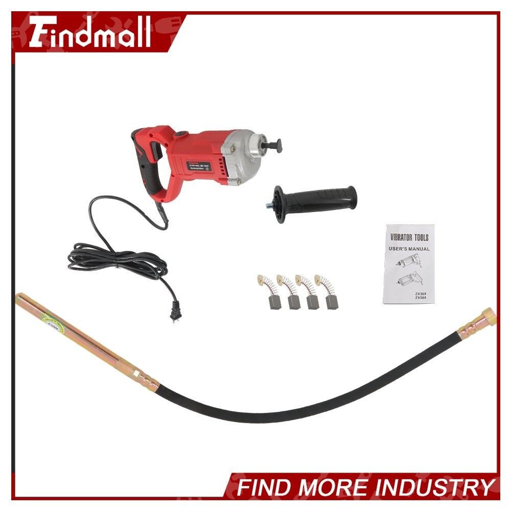 Findmall Electric Concrete Vibrator Concrete Vibrating Tool & 5 ft Shaft 1500W