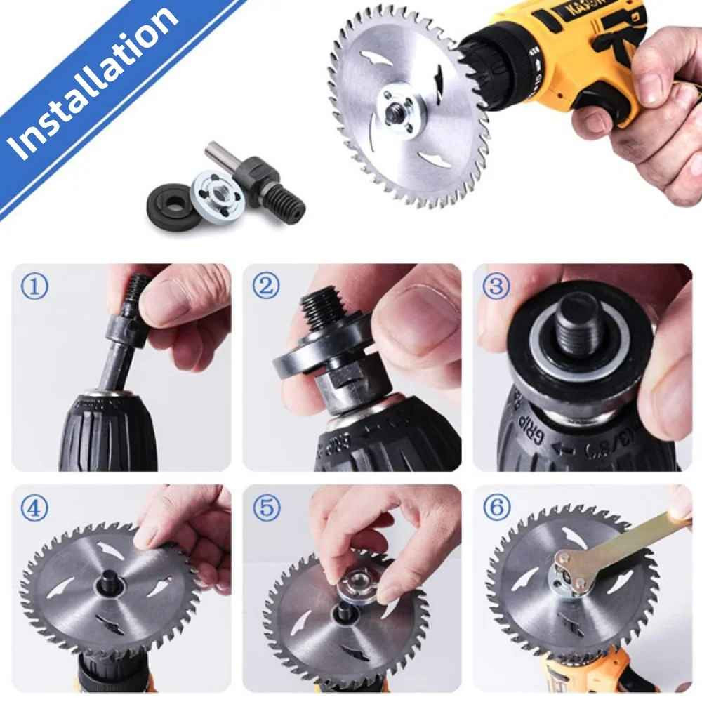 10mm 5Pcs Drill to Angle Grinder Adapter Set – Variable Rod Converter Tool UK