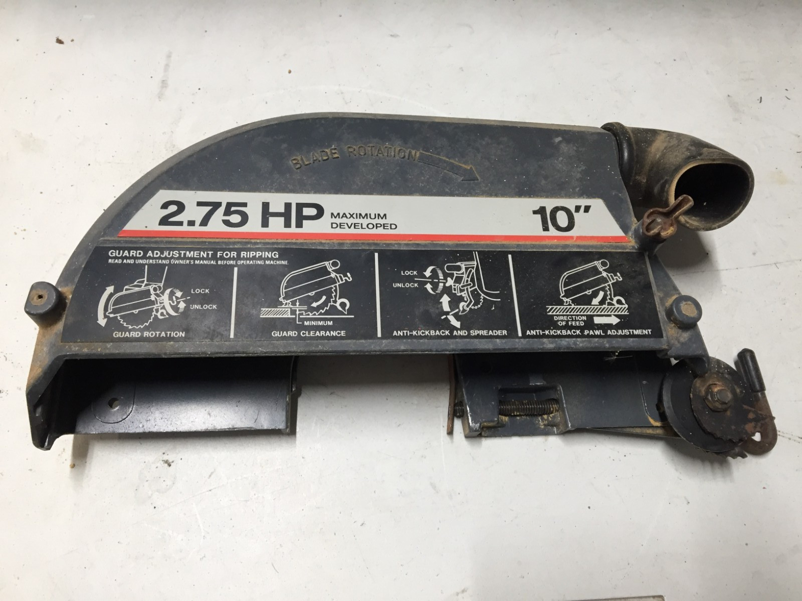 Craftsman Electronic Radial Arm Saw 113.198410 Blade Guard 815633