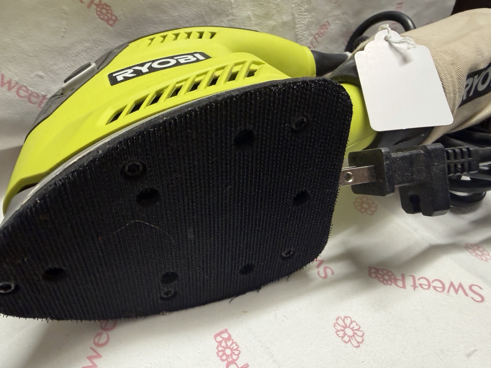 Ryobi CFS1503G 5.5&Prime; Corner Cat Finish Sander Kit w/ Case Pads Tested OEM