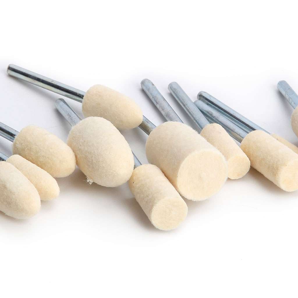 20x Felt Polishing Buffing Pad Wheel Wool Plastic Rotary Tool Kit Set for Dremel