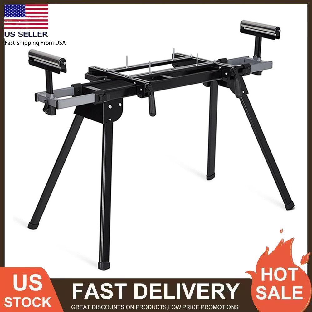Portable Folding Miter Saw Stand Heavy Duty w/ 76-4/5 » Max Sliding Rail 440 LBS