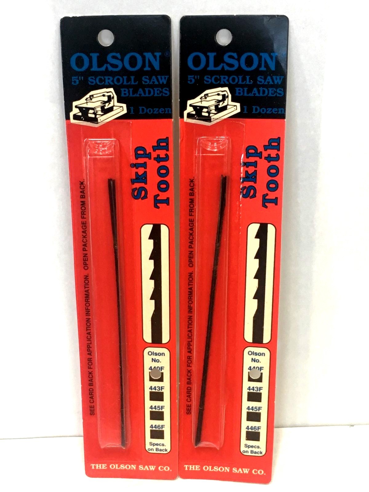 2 DOZEN OLSON #440 FINE SKIP TOOTH 5&Prime; SCROLL BLADE for thin stock to