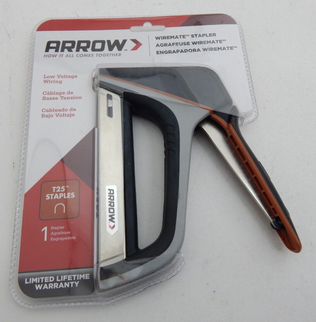 Arrow T25X Wiremate Heavy Duty Staple Gun for Low Voltage Cables and Wires, C…