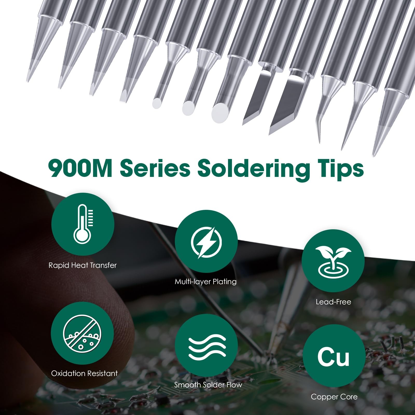 900M Soldering Iron Tips for Hakko, Yihua, Atten, Quick, Ryobi, and More Sold…