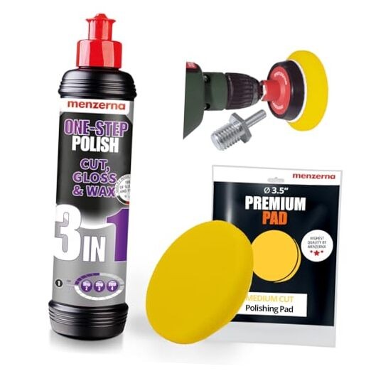 3in1 Polishing Set – One-Step Polish (8oz) + Drill Machine Adapter Adapter Set