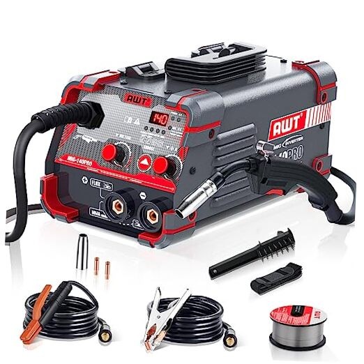 140Amp MIG Welder Flux Core MIG Welder/Stick/Lift TIG 3 in 1 AWT-140PRO-US