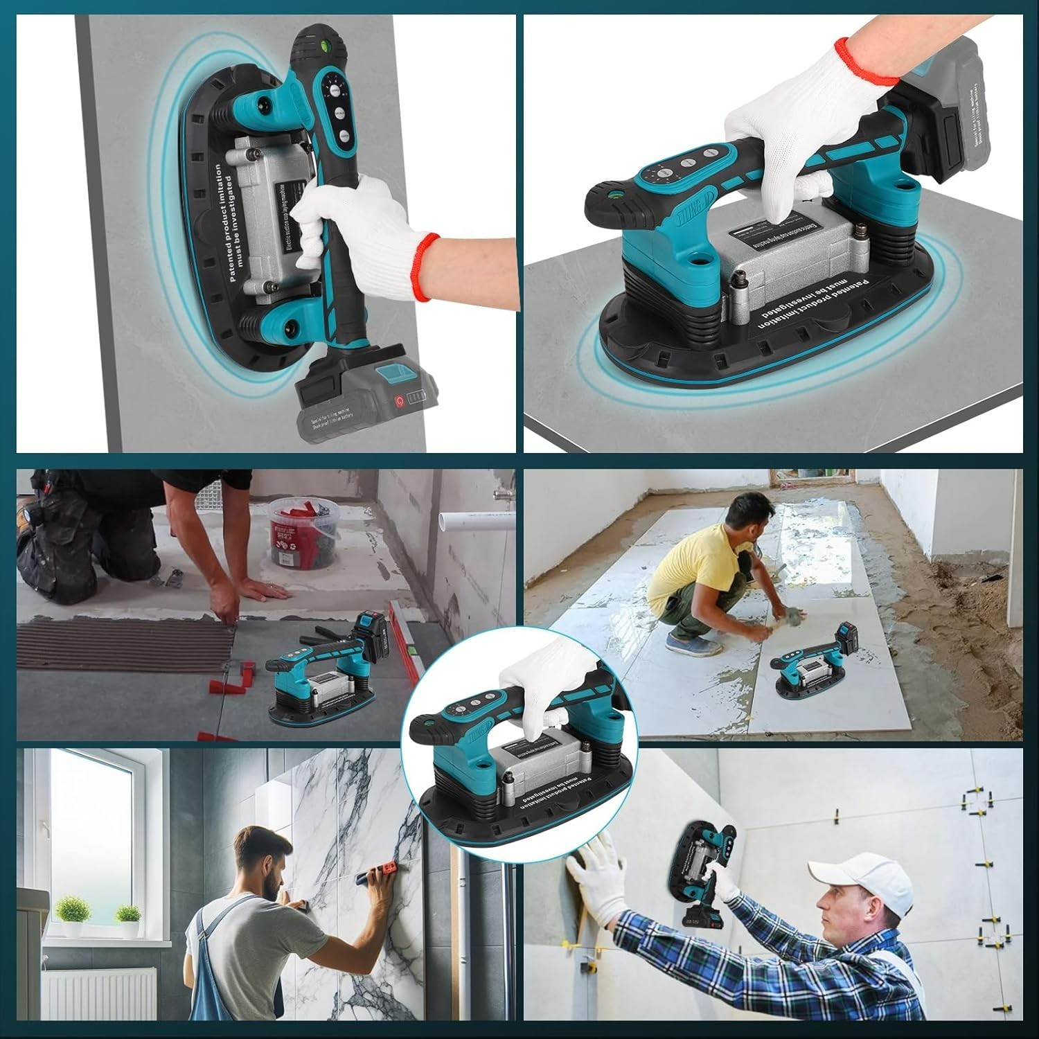 Tile Vibration Machine Installation Tool for Makita 18V Battery, Handheld Automa