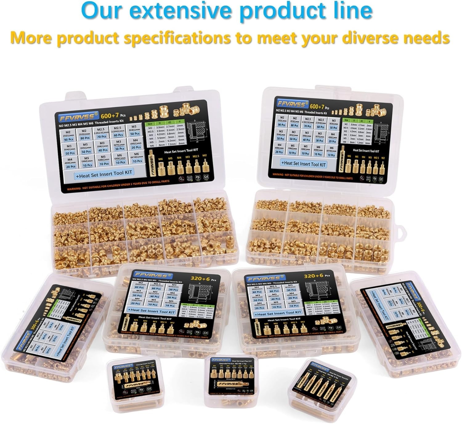 Versatile Soldering Iron Tips for M2-M8 Inserts – Ideal for 3D Printing Projects