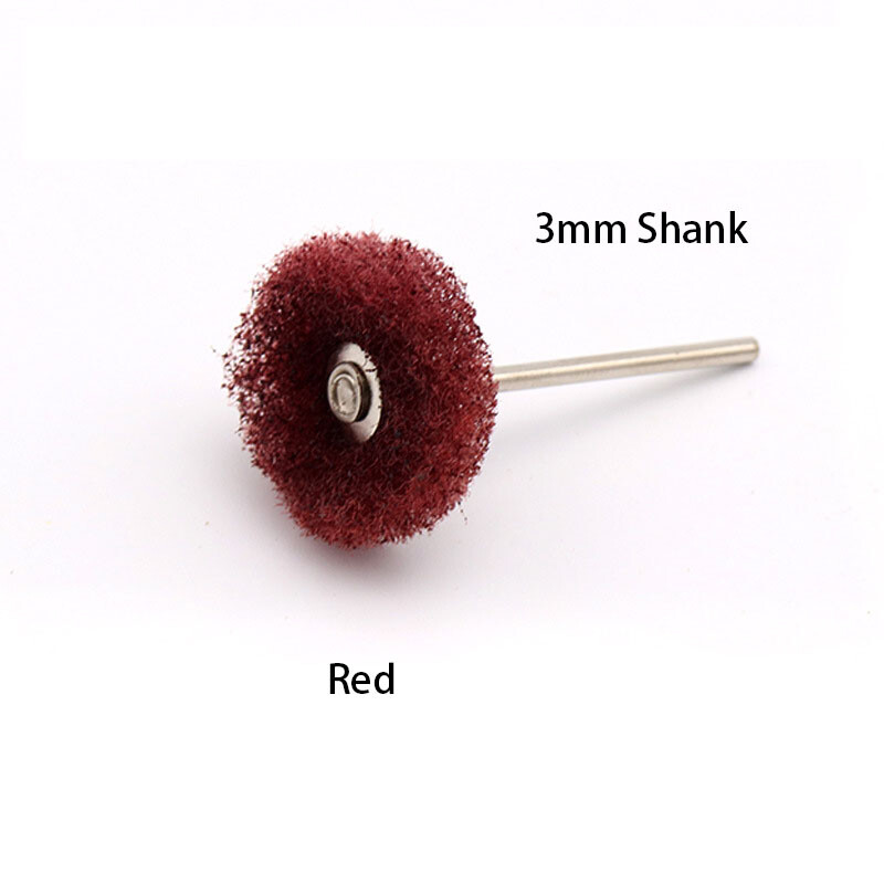 1&Prime; Abrasive Metal Polishing Buffing Wheel Burr 3mm Shank for Dremel Rotary Tool