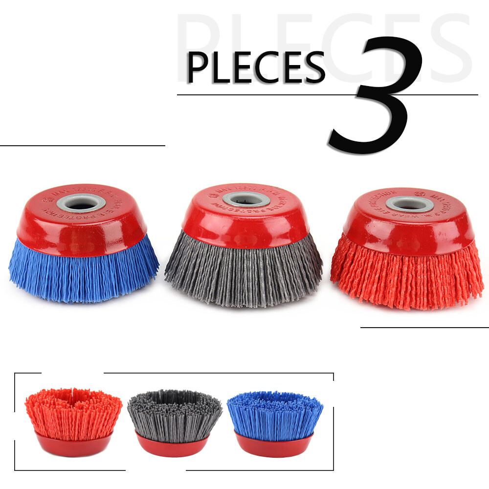 4&Prime; Nylon Abrasive Wire Wheel Brush Cup Grinding Wheel Angle Grinder Derusting