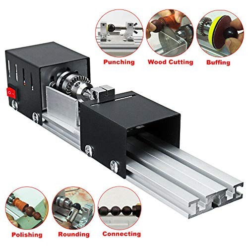 Mini Lathe Machine Tool DIY Woodworking Wood lathe Milling machine Grinding Poli