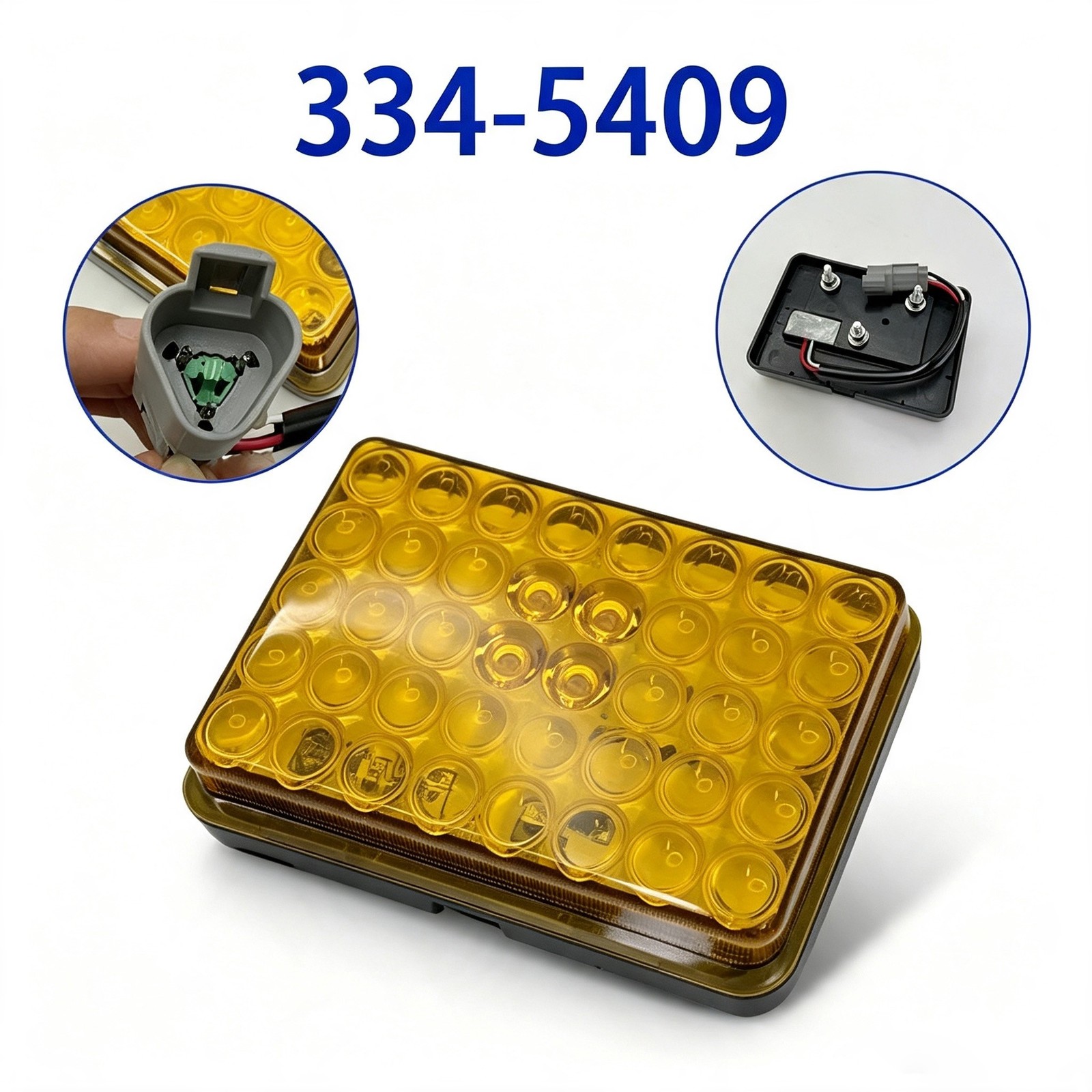 LED Yellow Indicator Light 8 9CM for For excavator For loader 3345409