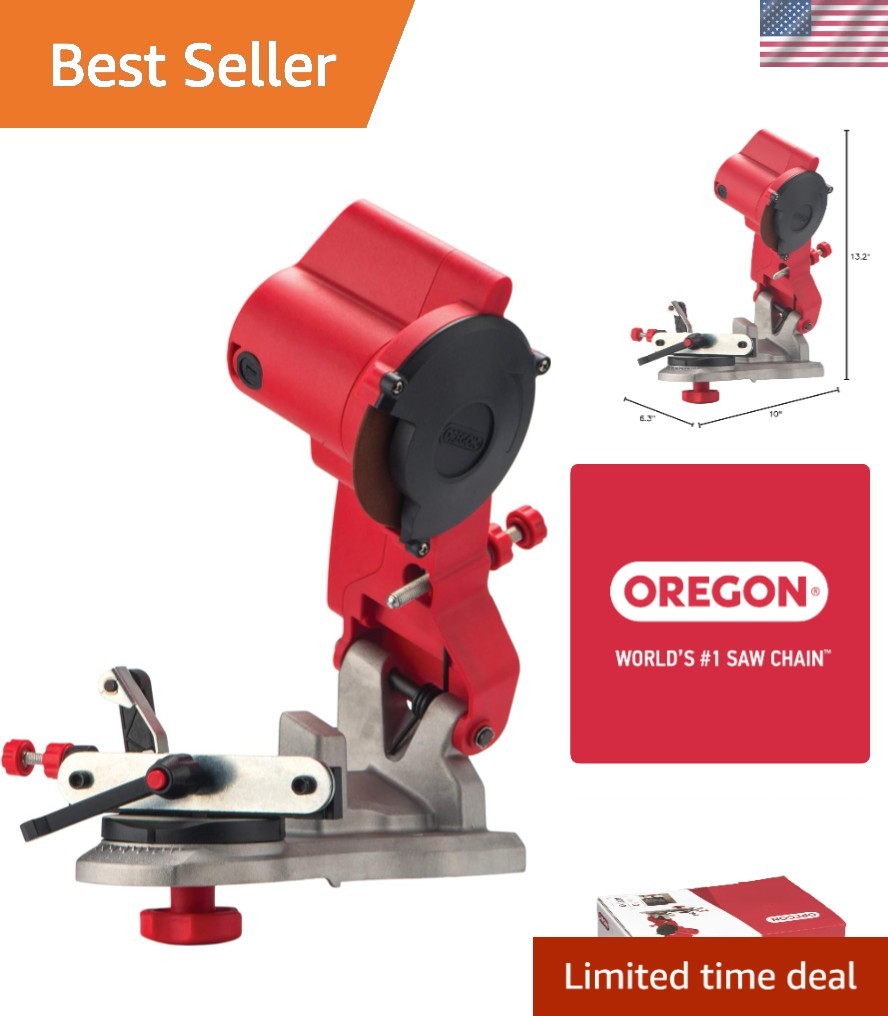 Space-Saving 120V Mini Bench Grinder for All Chainsaw Chains – Durable Design