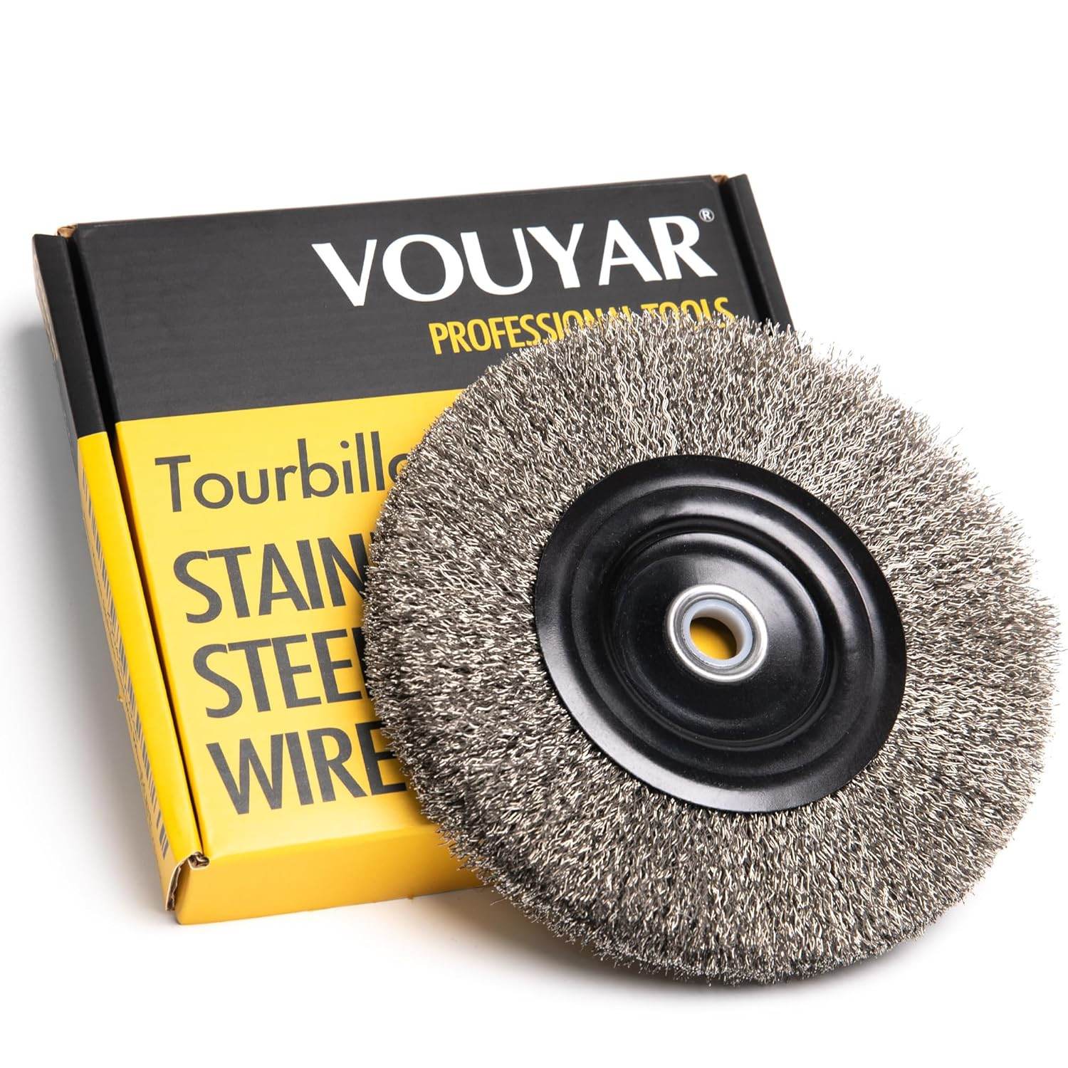 Stainless Steel Wire Wheel for Bench Grinder 6 Inch 1/2 & 5/8 Inch Arbor