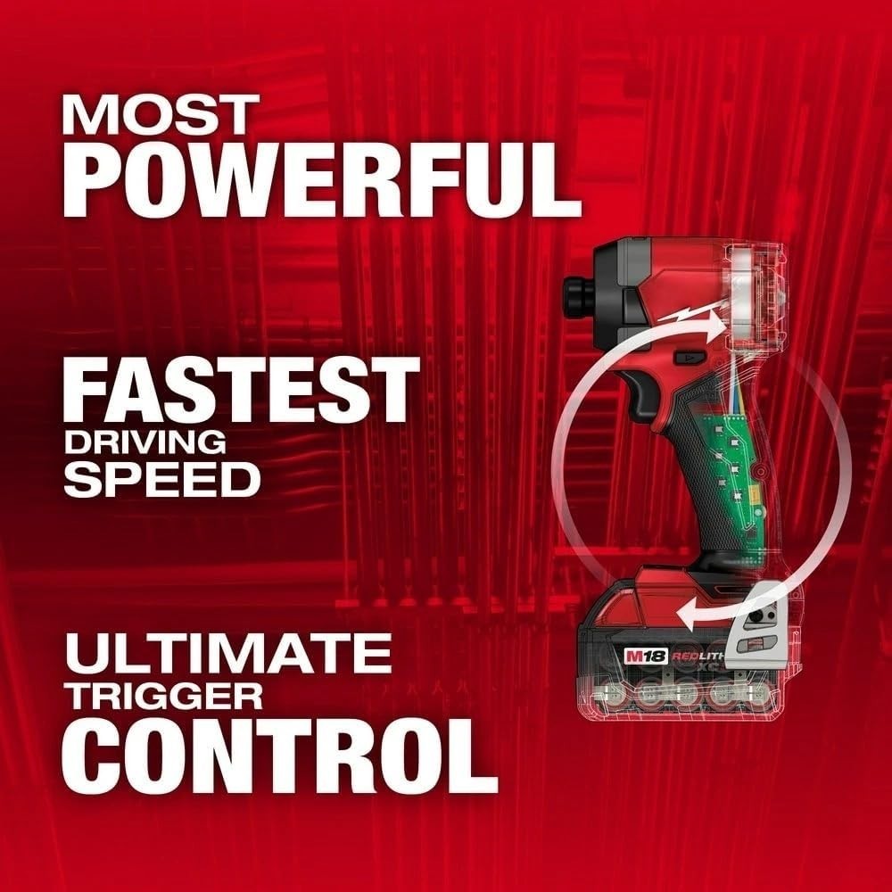 Milwaukee 2953-22 M18 FUEL™ 1/4&Prime; Hex Impact Driver Kit Free and Fast Shipping