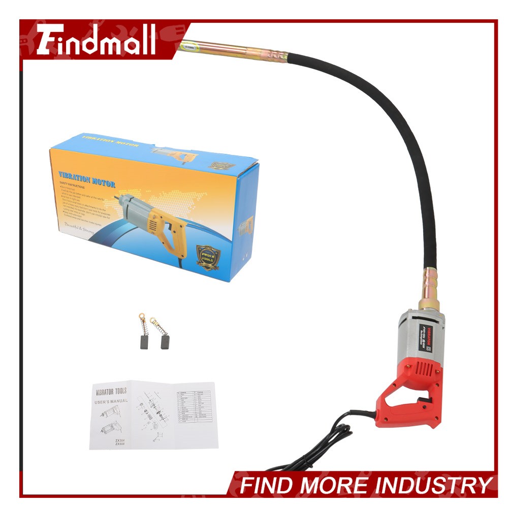 Findmall 1300W 110V Concrete Vibrabrater With 5 Feet Long Shaft Concrete Tool