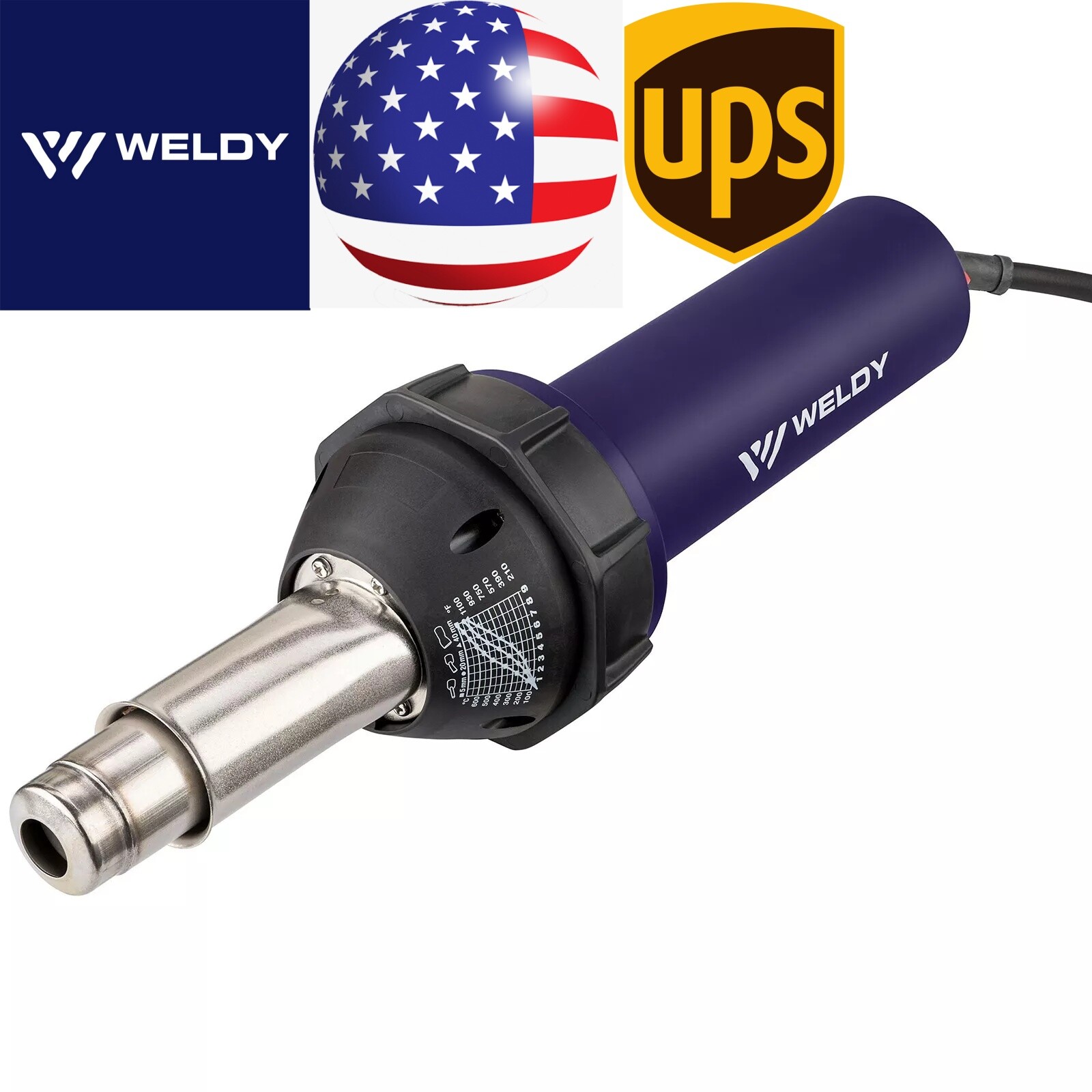 USA – Weldy 120V Hot Air Gun Welding Torch 1600W Heat Gun Roofing Welder Tool