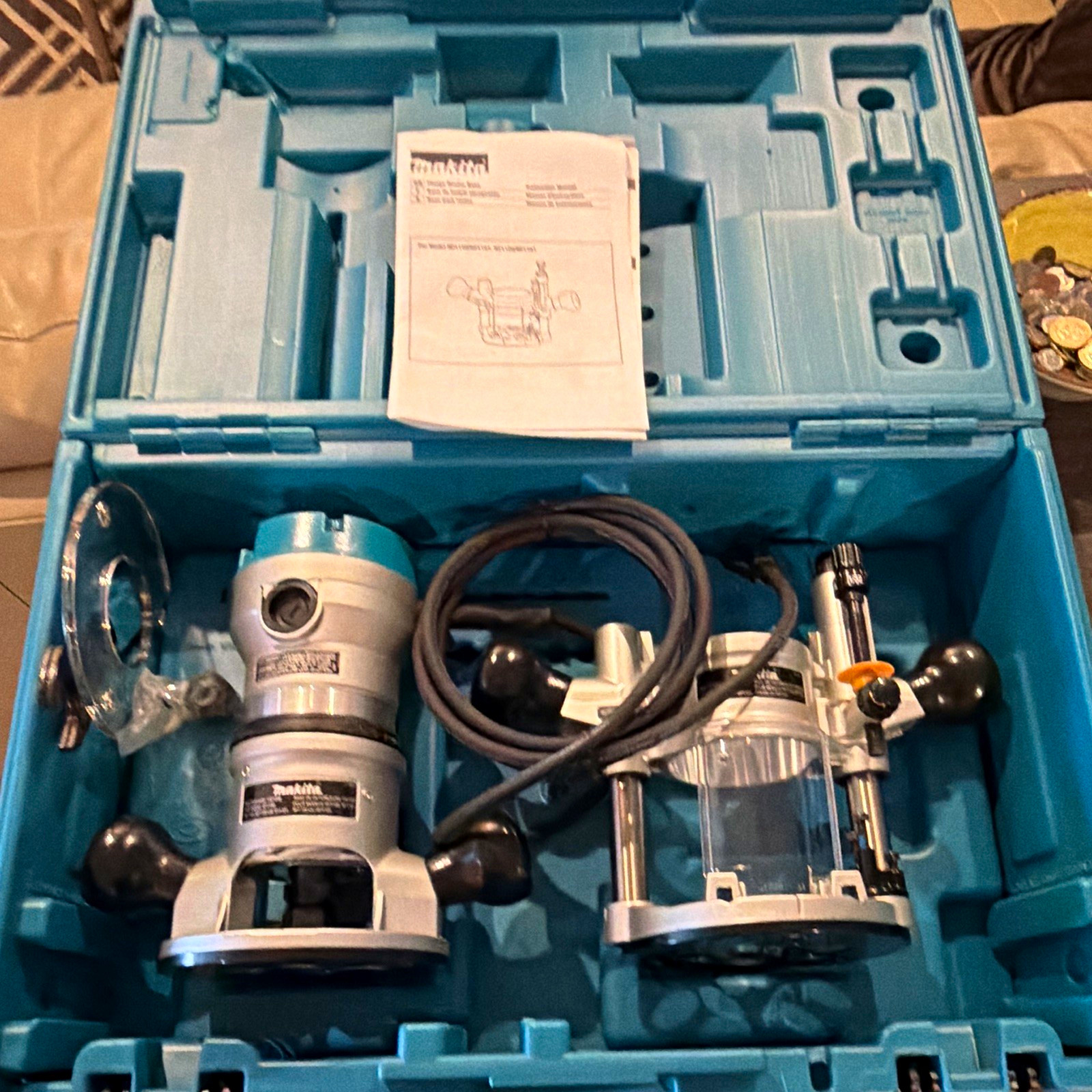 Makita Plunge Router Base Kit Plunge & Fixed Base w/ Case 120V Corded