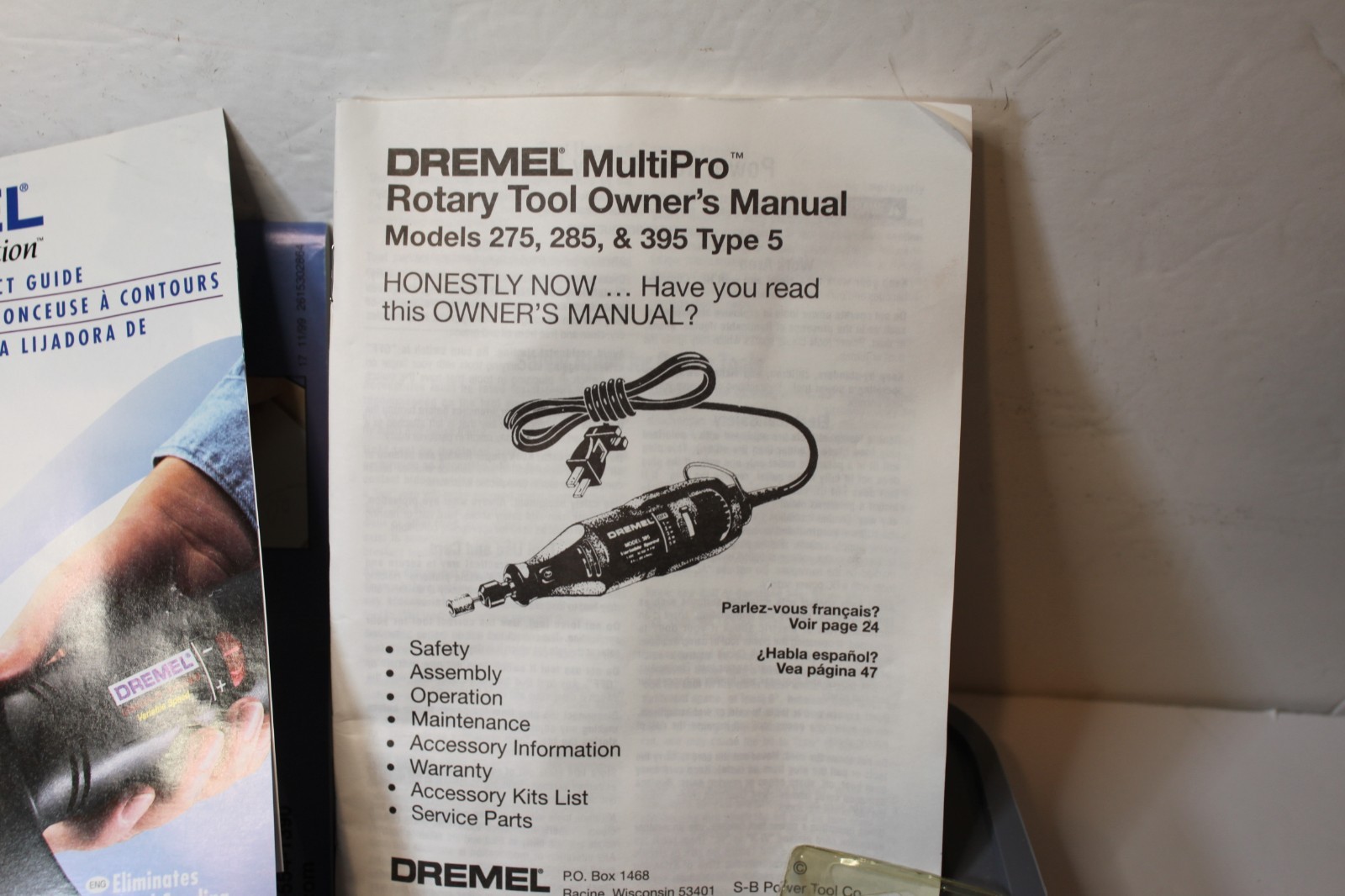 DREMEL MULTIPRO MODEL 395 VARIABLE SPEED 5K-30K RPM Case, Manual, Bits, Wrench