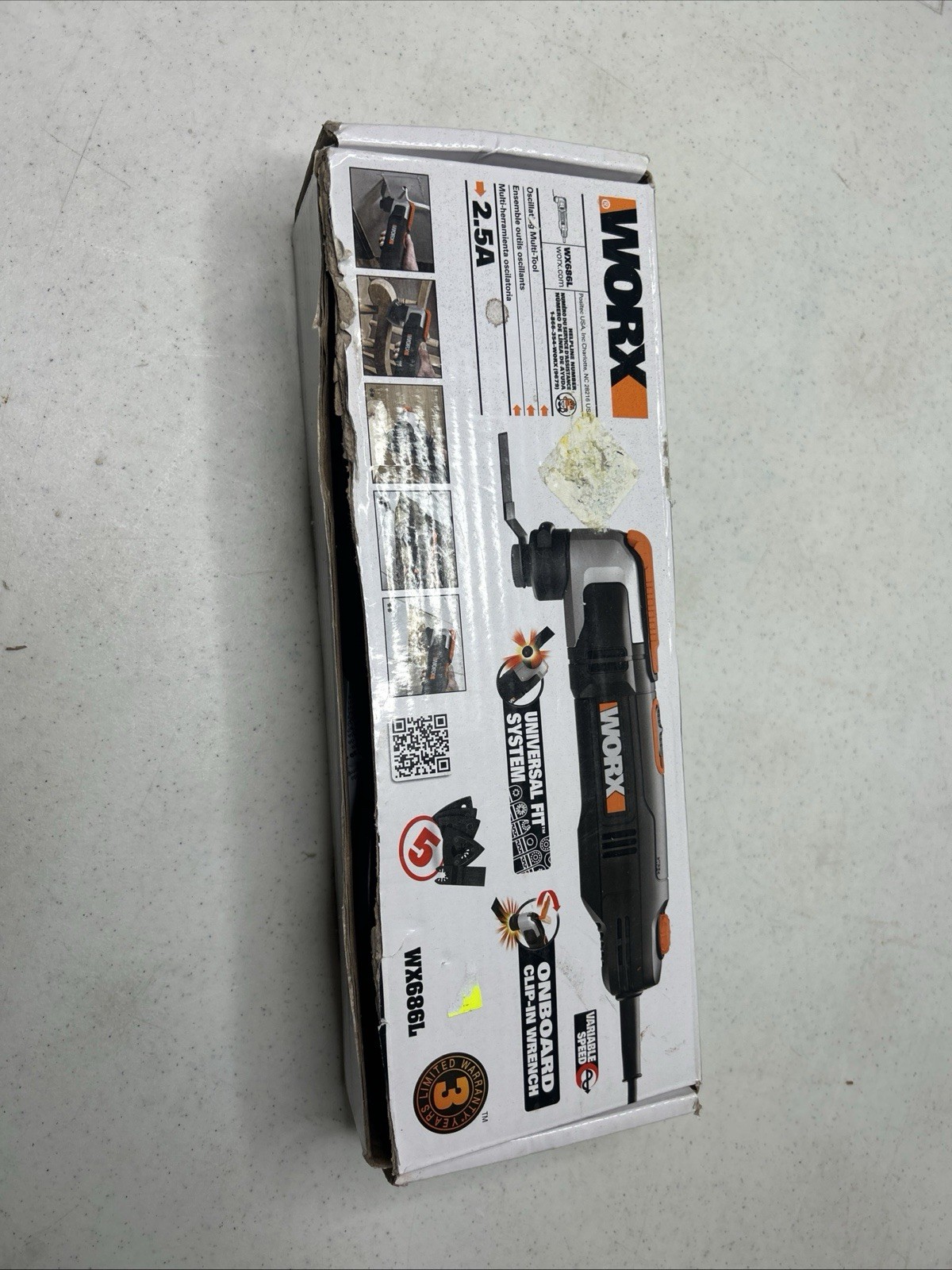WORX WX686L 2.5A Oscillating Multi-Tool Variable Speed New