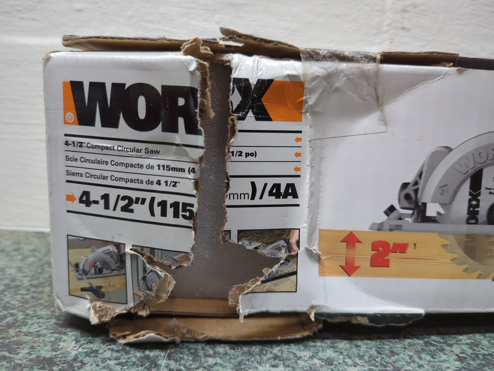 WORX WX429L WORXSAW 4-1/2&Prime; 4.5 AMP Corded Compact Circular Saw