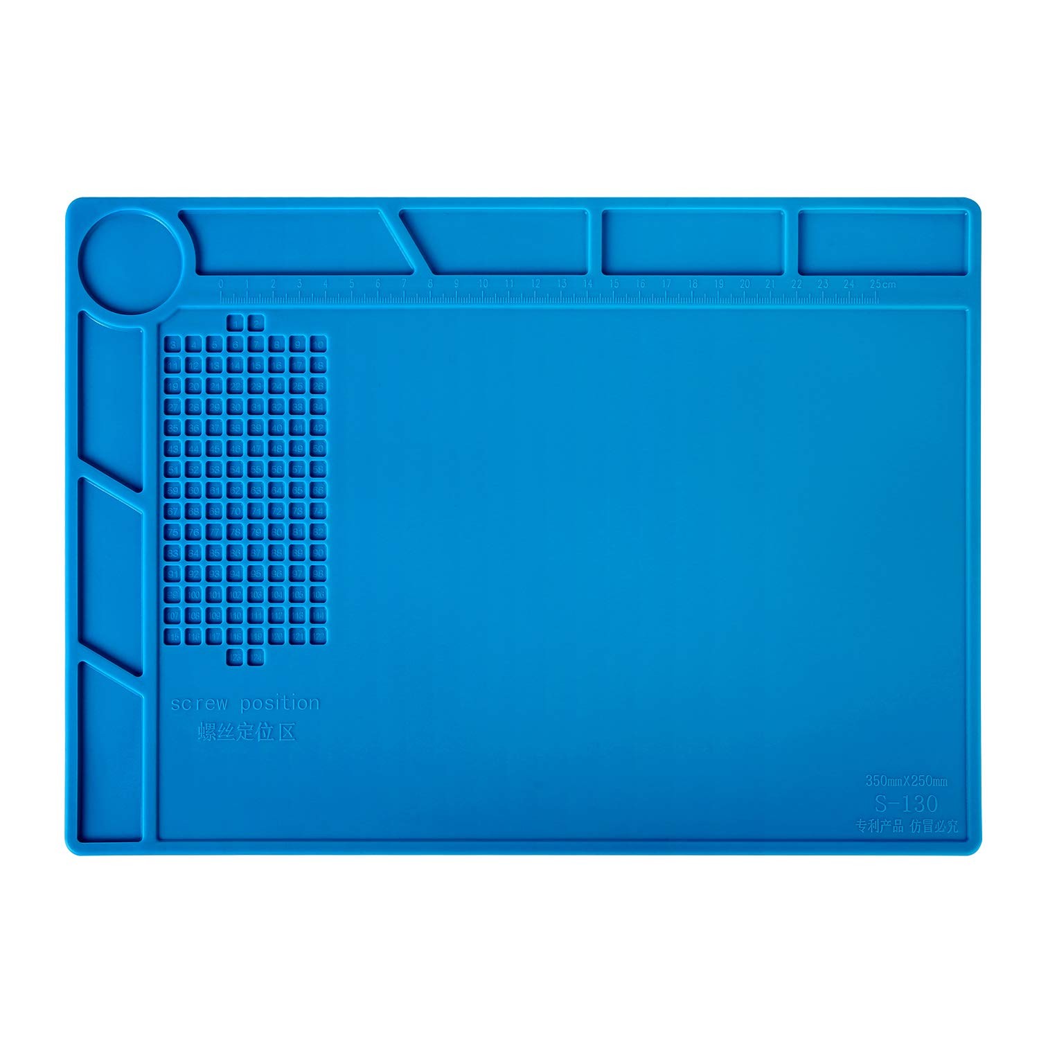 S130 Insulation Silicone Soldering Mat Heat Resistant 932F 13.8×9.8 Inch