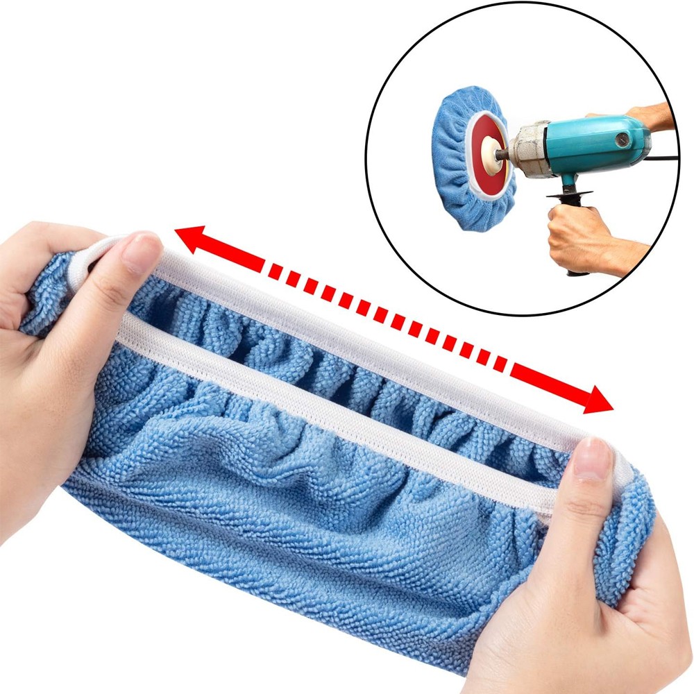 20PCS Car Buffer Polisher Pads,Polishing Bonnet,Buffing Orbital Pad Cover