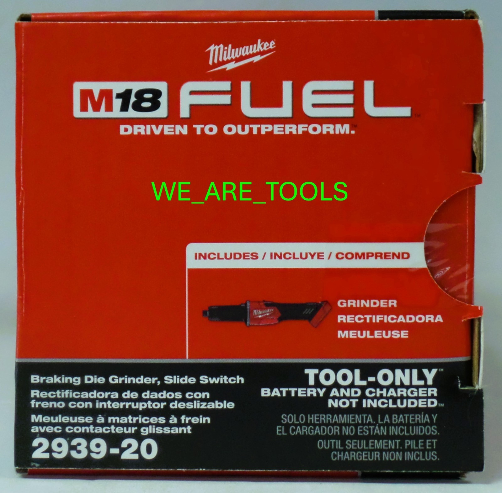 NEW Milwaukee Kit M18 FUEL 2939-20 Die Grinder, 2) 5.0 Ah Battery, Charger 18V