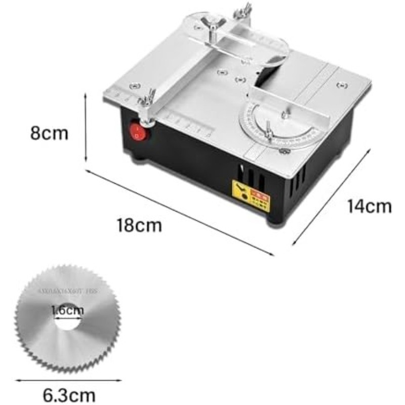Precision Mini Electric Table Saw, DIY Hobby Handmade Woodworking
