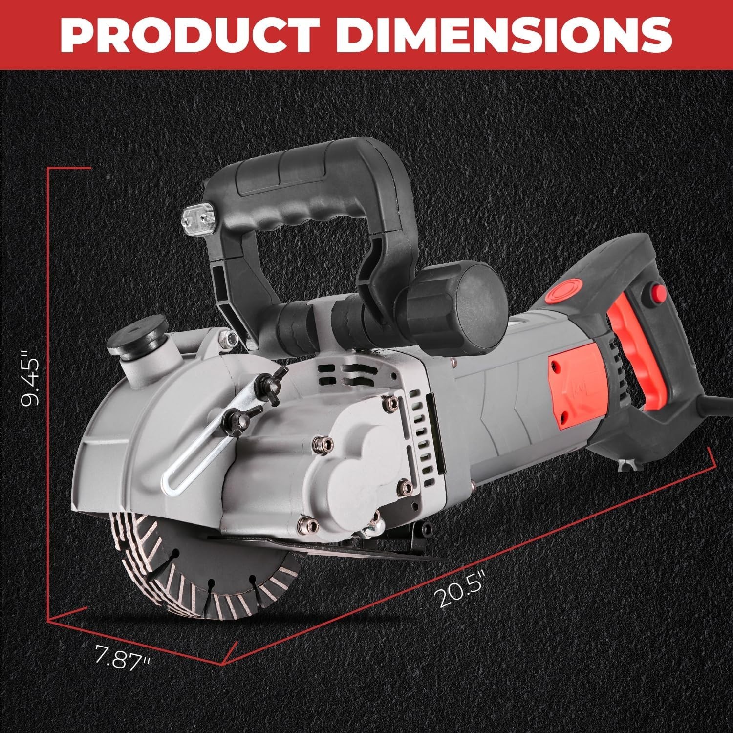 Wall Chaser Cutting Machine Wall Concrete Grooving Cutting W/Water Line Dust Por