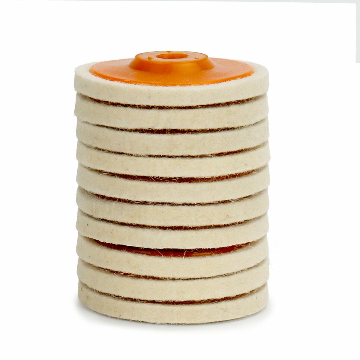 10 Pack 4&Prime; Wool Polishing Discs for Angle Grinder Finishing Wheel Buffing Pads
