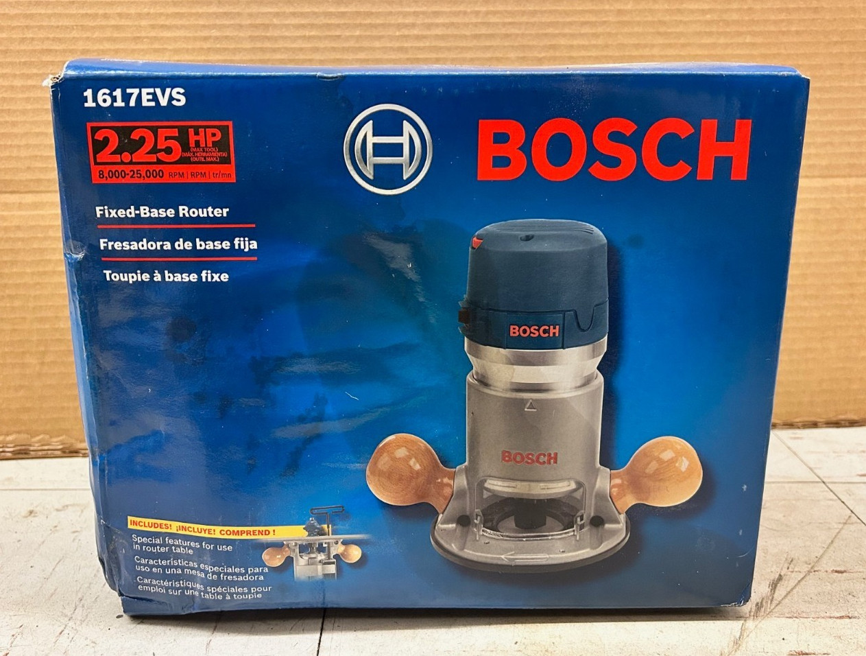 Bosch 1617EVS Fixed Base Router 2.25 HP 8000-25,000 RPM