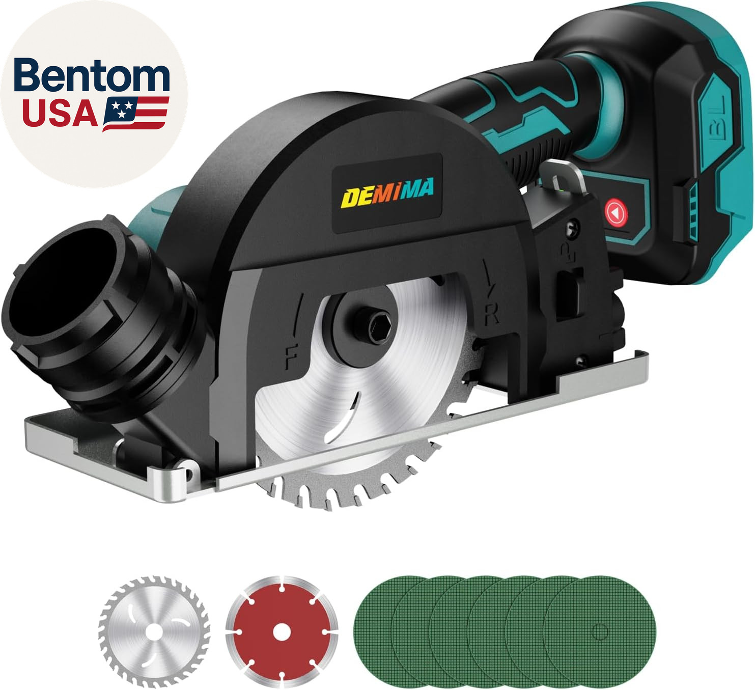 4&Prime; Brushless Cordless Cut-Off Tool Compatible with Makita 18V Battery, 500W Mini