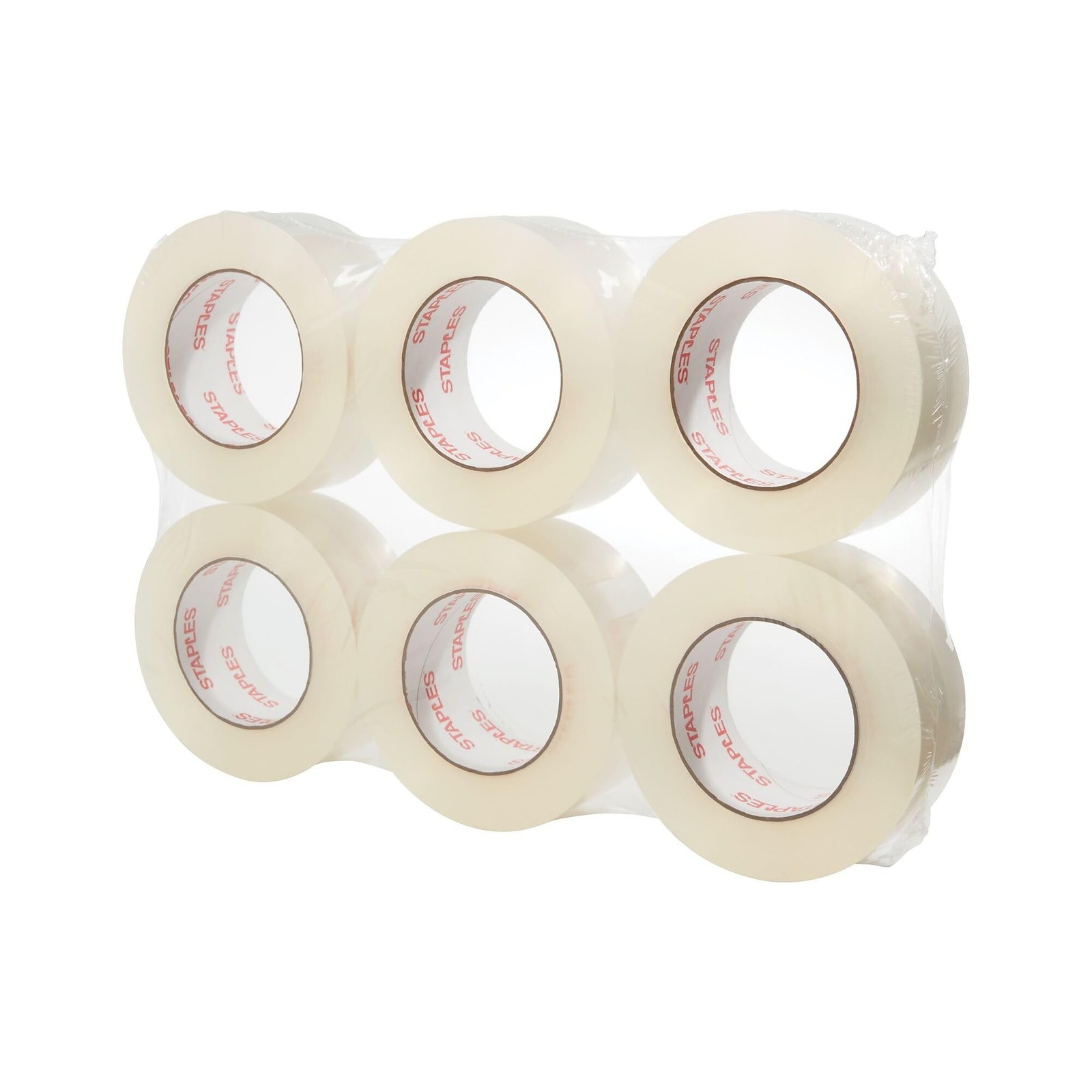 STAPLES Moving & Storage Packing Tape, 1.88” x 110 Yards, Clear — 6/