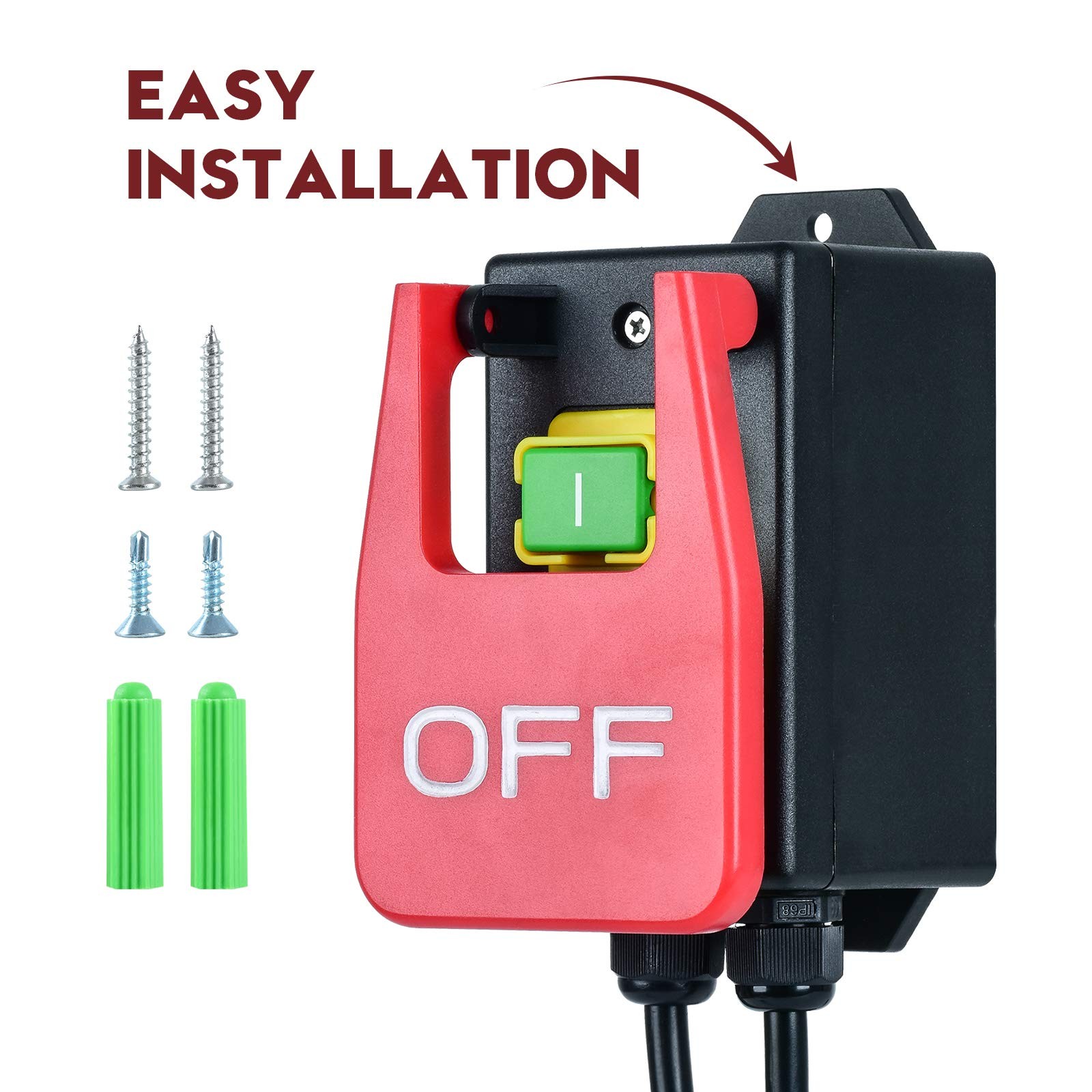 110V On Off Paddle Switch Router Table Safety Power Switch Large Stop Emergency