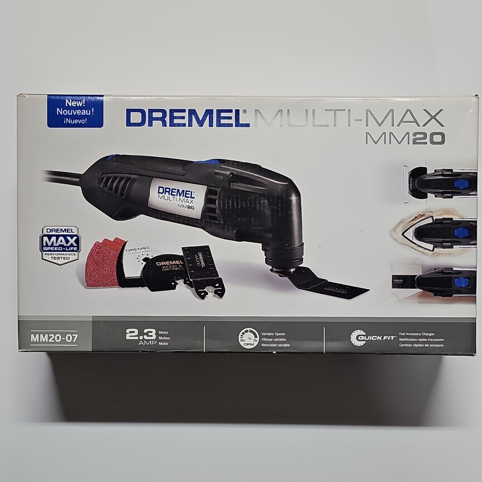 Dremel Multi-Max MM20 Oscillating Tool Kit 7pc Variable Speed 2.3A 120V