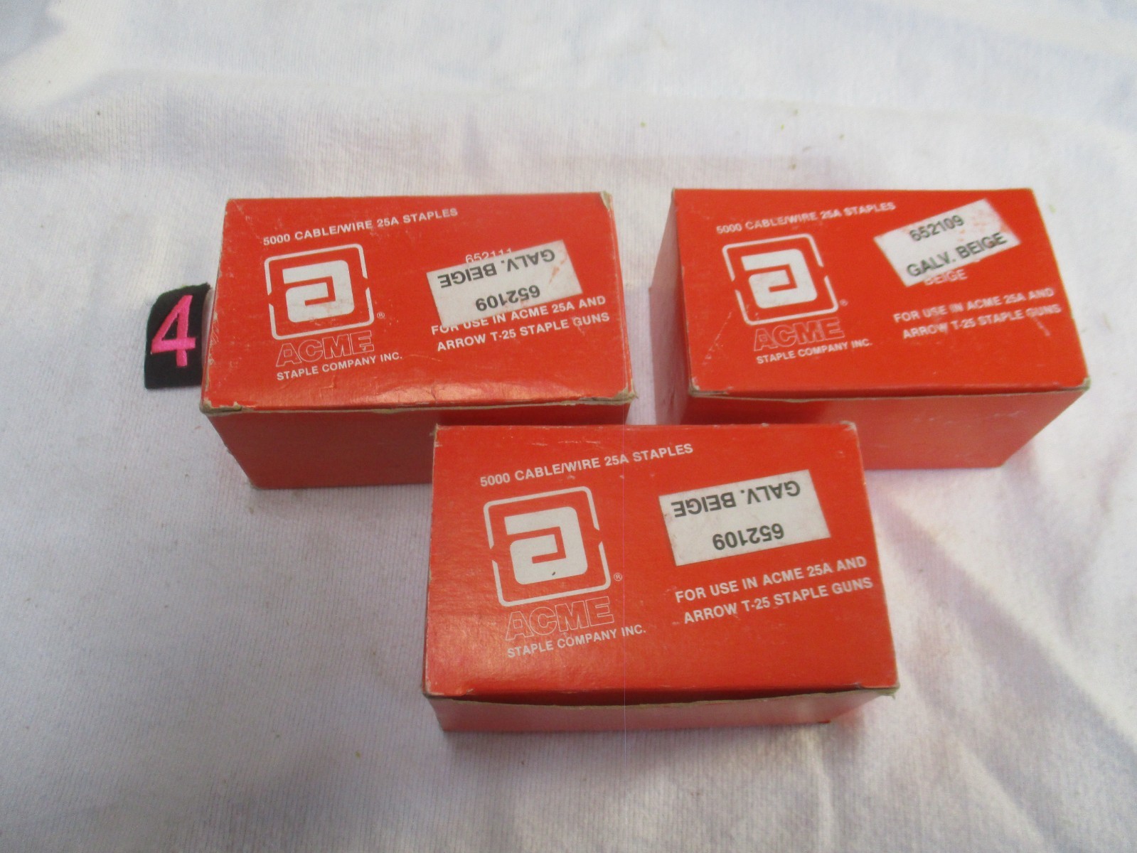 T25 3/8 Acme 13000 Staple Gun Staples 652109 652111 Arrow T-25 Acme 25A Guns 3/8