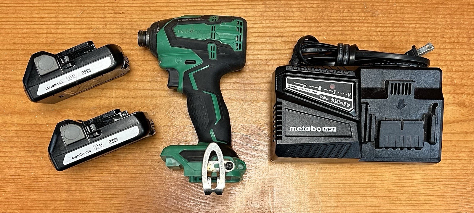 Metabo WH18DBFL2 Cordless Impact Driver with Two Batteries and Charger