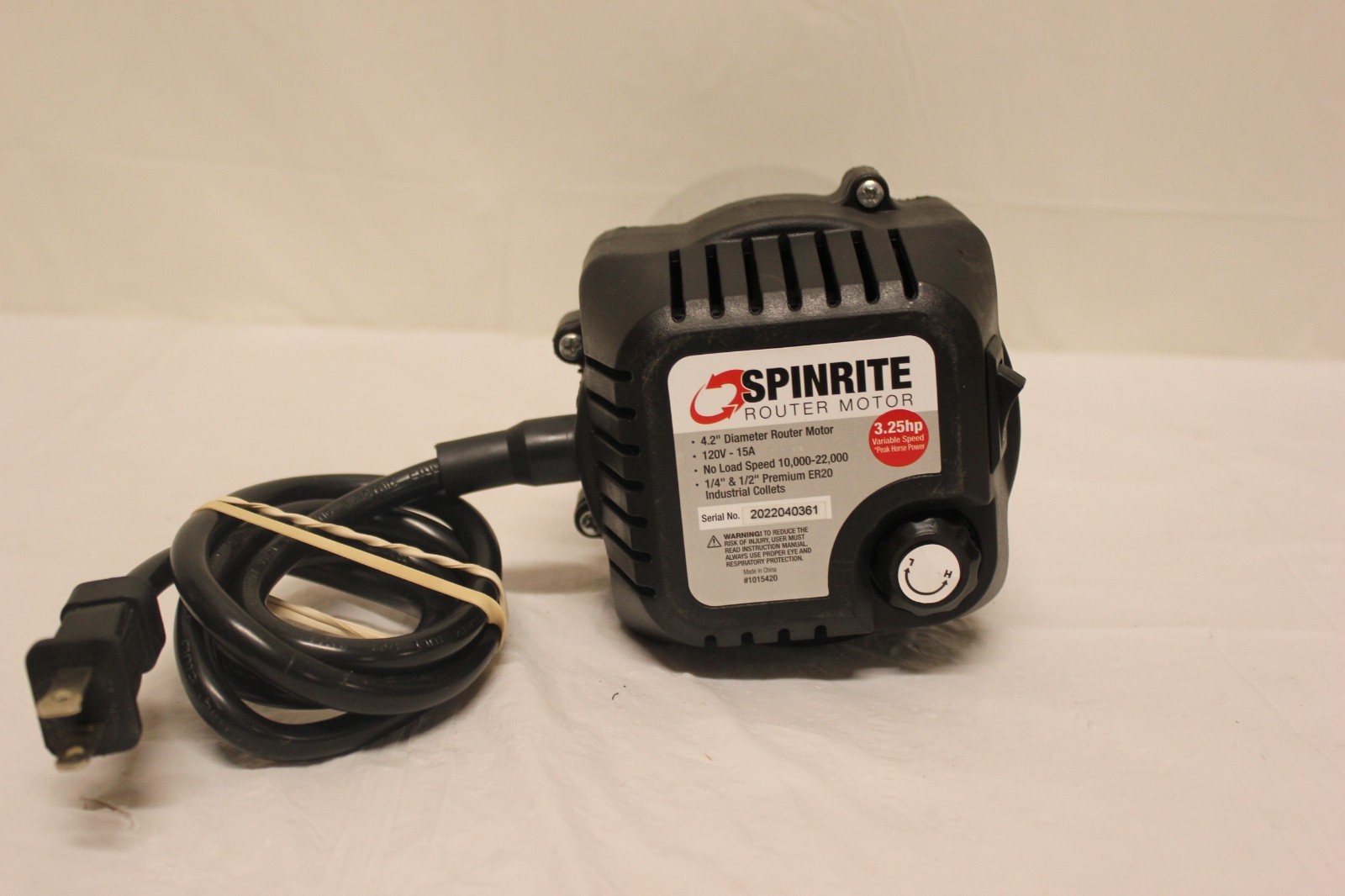 SpinRite 3.25HP Soft Start Router Motor C2
