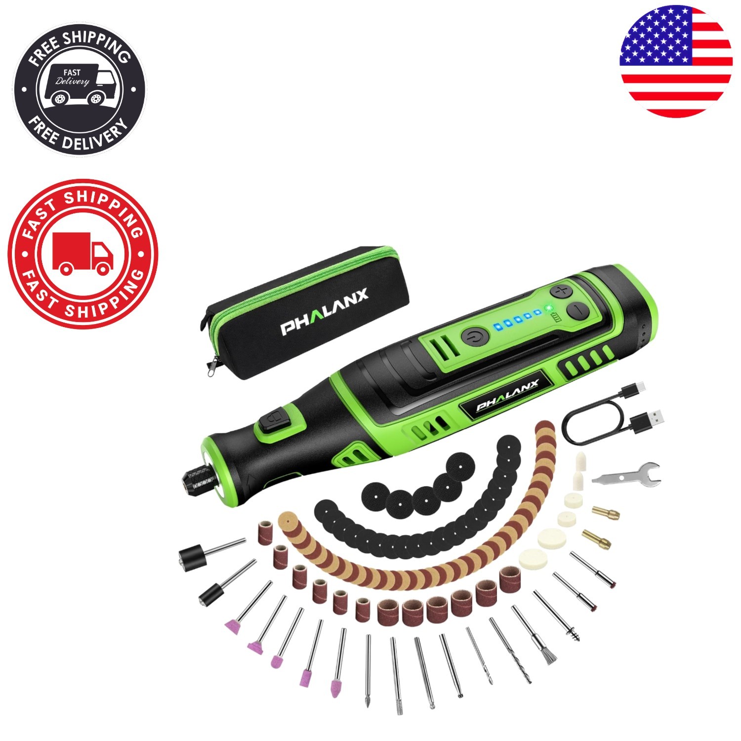 Versatile Cordless Rotary Tool: Pet Grooming, Polishing, and More – 30000 RPM