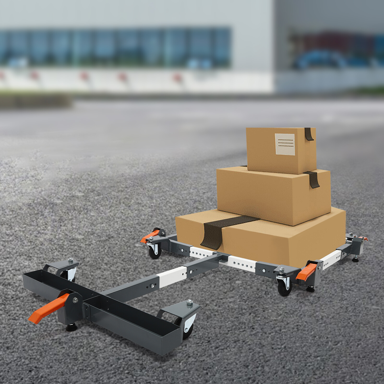 600lbs Adjustable Mobile Base&T Extension Combo Heavy Duty Mobile Base w/ Wheels