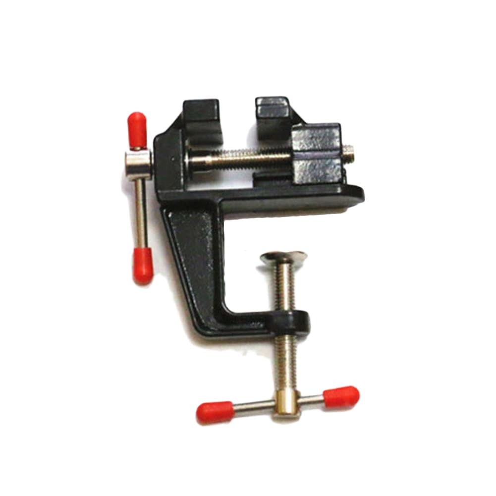 YXQ Mini Vise Clamp Small Bench Vice on Table Drill Press Black