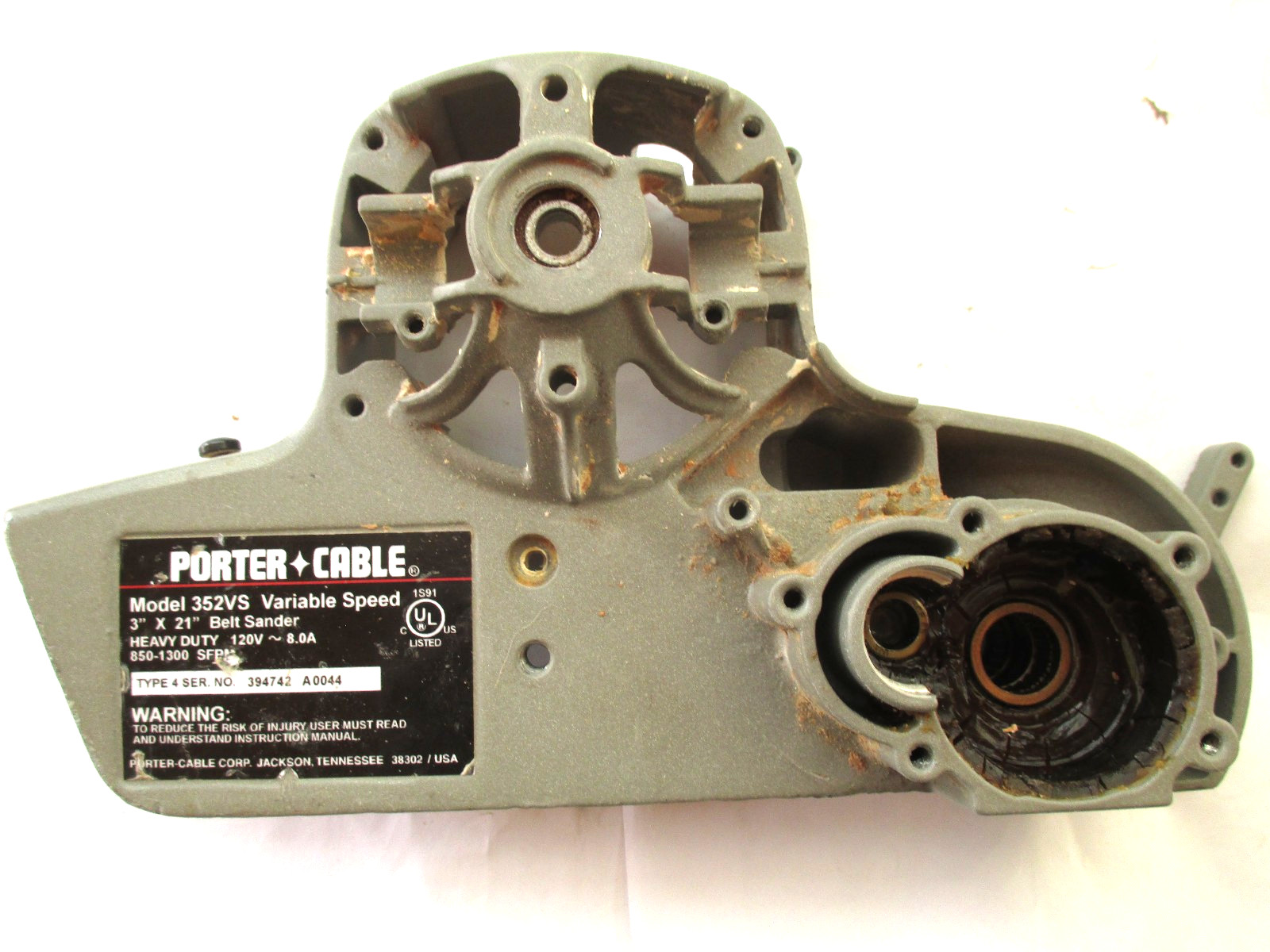 Porter Cable Motor Frame A23879SV, for 352VS Belt Sander, TYPE 4, etc. 890449