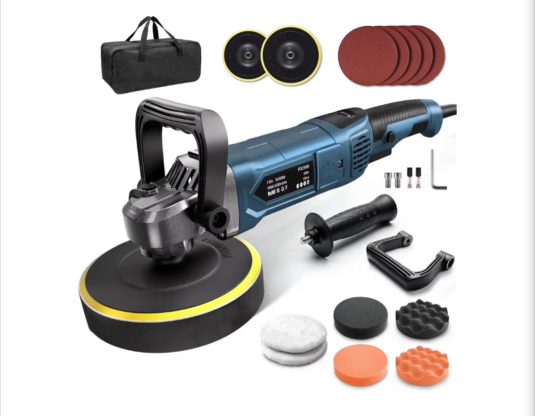 CARS/HOME BUFFER POLISHER, 6 INCH/7 INCH 1600W ROTARY CAR BUFFER POLISHER WAXER